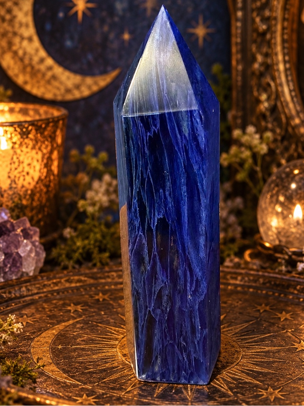 1lb 12.6oz Blueberry Quartz Tower 💙✨